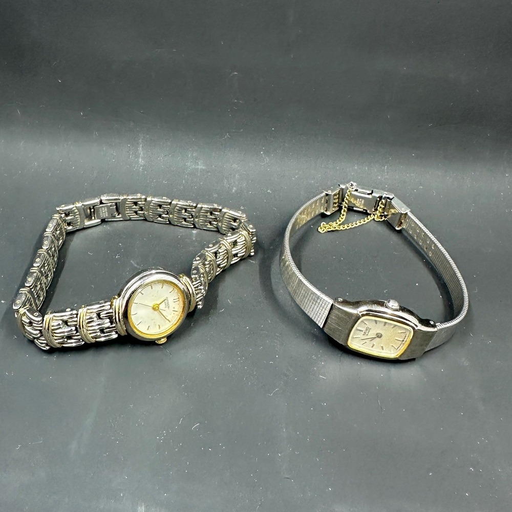 Citizen and  Seiko Watch Lot Women Small Silver Gold Tone Quartz Vintage 1399